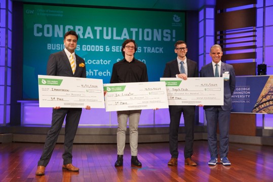 Winners of the Business Goods and Services Track at the GW’s 2024 New Venture Competition Finals.