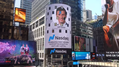Picture of Nasdaq screen in Time Square